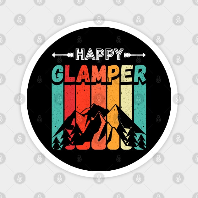 Happy Glamper Vintage Sunrise Sunset Arrow Glamping Magnet by FabulousDesigns